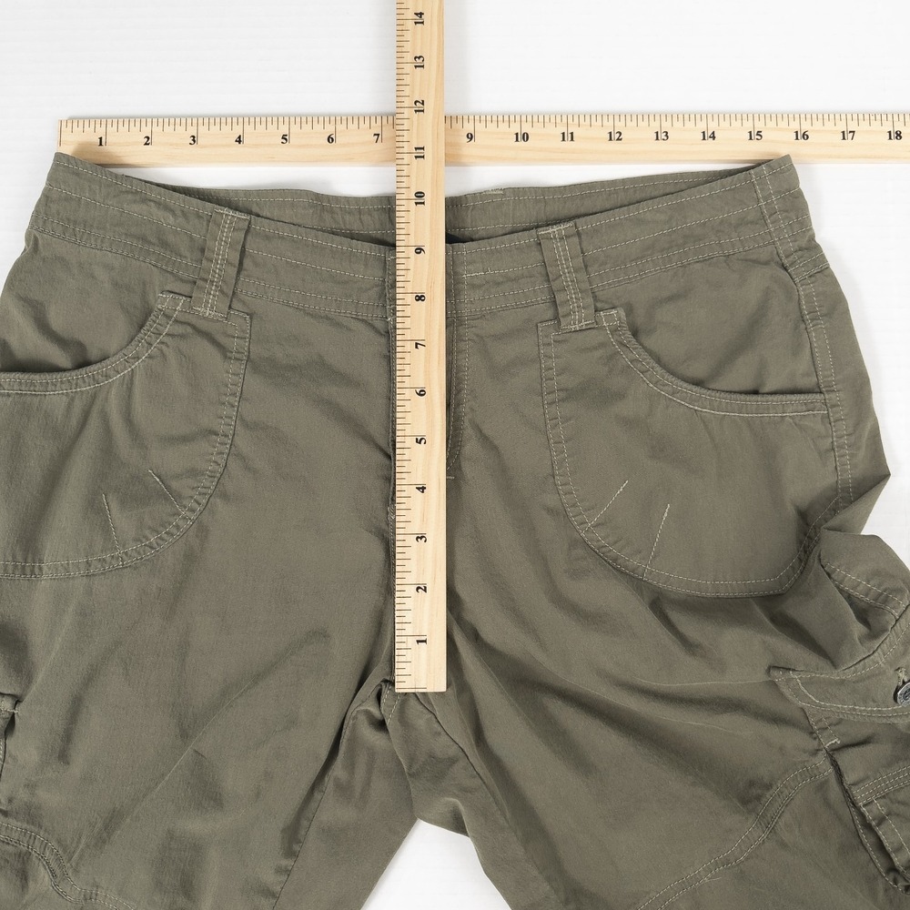Kuhl Kontra Capri Shorts Womens 10 Roll Up Cargo Olive Green Outdoor Hiking - Picture 4 of 15